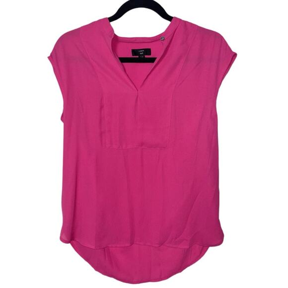 J. Crew Drapey cap-sleeve top Women's size XXS Fuchsia Dark Pink - Picture 5 of 16